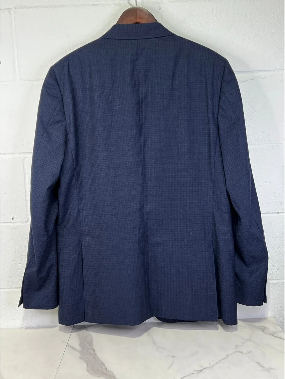 Canali Men's Navy Blue Wool Suit Jacket Size US 38 (EU 56R)